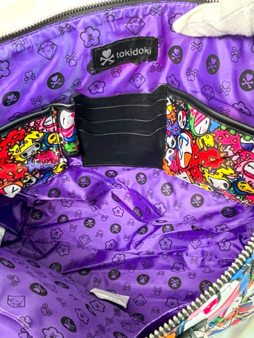Tokidoki Cactus Friends Zipper Tote Shoulder Bag Purse Vintage Sandy Rainbow New - Picture 9 of 14